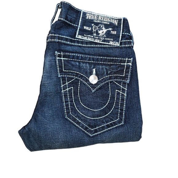 Vintage True Religion Jeans Size 31 RICKY BIG T Blue - Picture 7 of 8